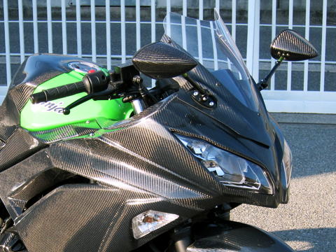 Ninja250 13～ カーボンミラーセット--