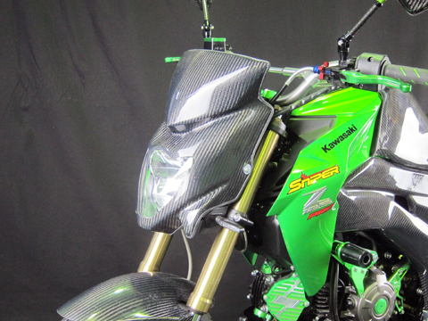 ソフトパープル Z125Pro エーテック ビキニカウルSPL フレームサイド